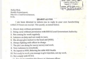 Viral Query Letter from Oke-Ero LGA Sparks Concern